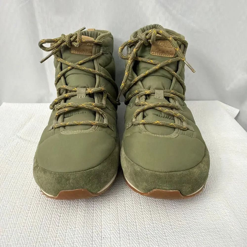 Teva Ember Boots Mens Size 12 Lace Up Winter Quilted Olive Green